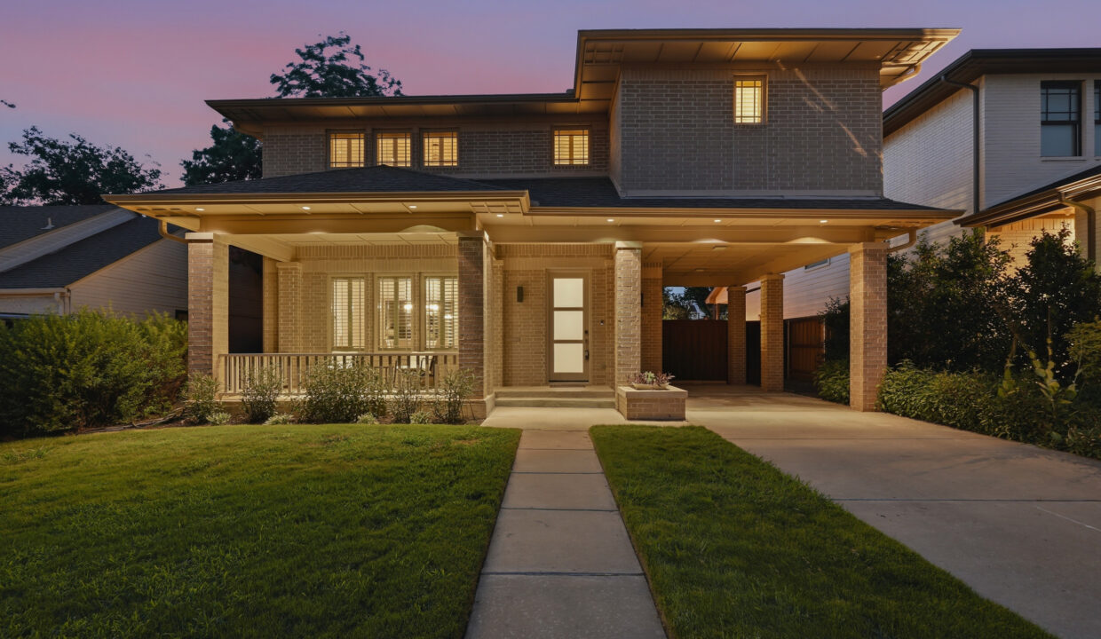 Exterior of the Modern Craftsman estate at 5211 Miller Avenue